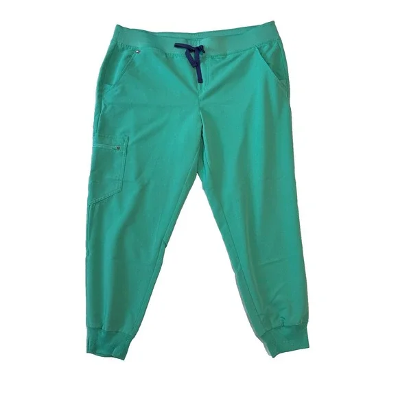 Figs Technical Collection Jogger Scrub Pants Women's XL/P Surgical Green - Picture 1 of 11